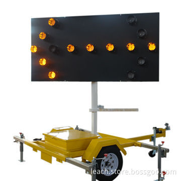 LED Arrow Board with Solar-powered Battery and Auto Dimming Photocell
